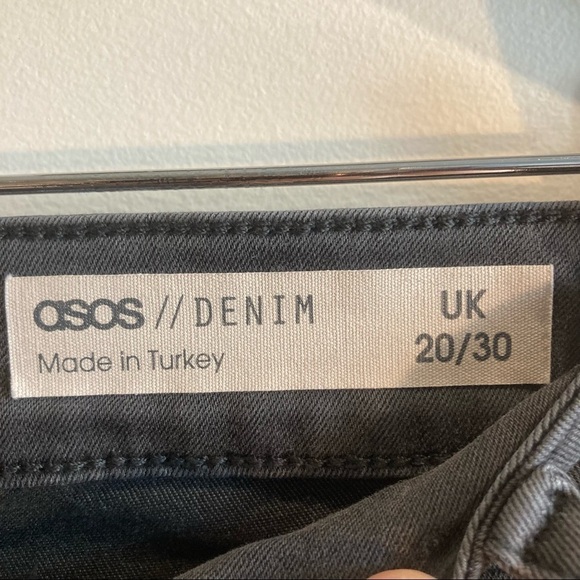 ASOS Sz 16  Grey Skinny Super High Rise Jeans - Picture 3 of 8
